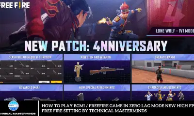 How to Play BGMI / FreeFire Game In Zero Lag Mode New High FPS Free Fire Setting by Technical masterminds